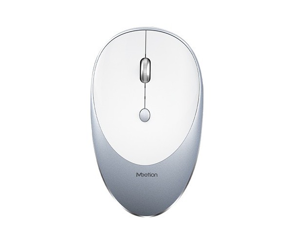 Meetion MT-R600 Slim Rechargeable Silent Wireless Mouse (Black & Gray)