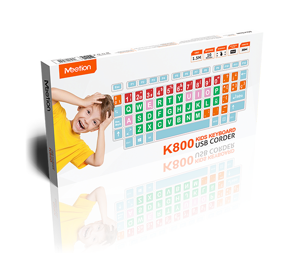 Meetion MT-K800 Colored Big Keys Kids Keyboard