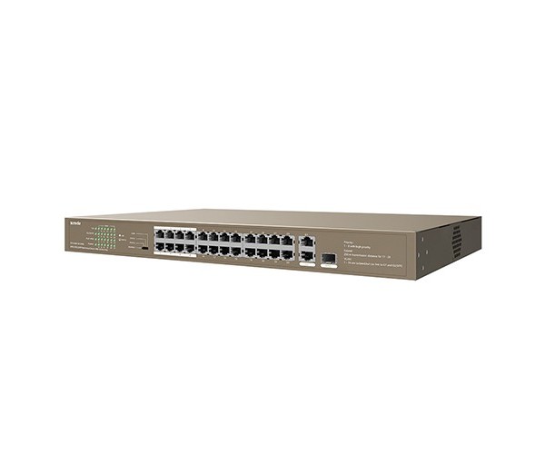Tenda TEF1126P-24-250W 24FE+2GE/1SFP Rackmount Switch With 24-Port PoE
