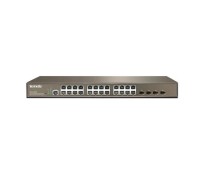 Tenda TEG3224P 24-Port 10/100/1000 Mbps + 4 Shared SFP PoE Managed Switch