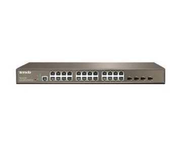 Tenda TEG3224P 24-Port 10/100/1000 Mbps + 4 Shared SFP PoE Managed Switch