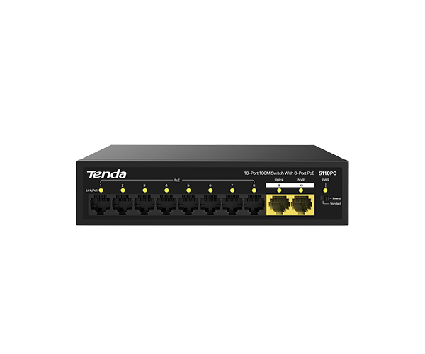 Tenda S110PC 10-Port 100M Unmanaged PoE Switch