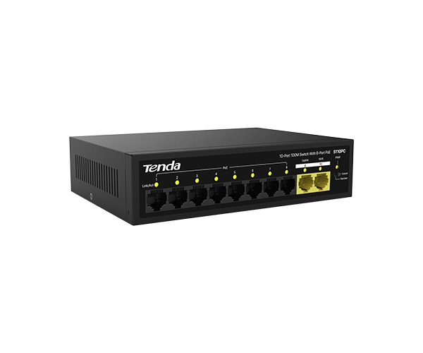 Tenda S110PC 10-Port 100M Unmanaged PoE Switch