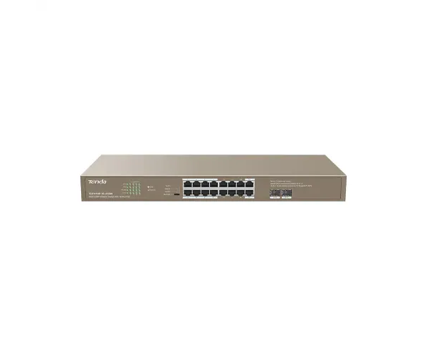 Tenda TEG1118P-16-250W 16GE+2SFP 16 Port Unmanaged PoE Switch