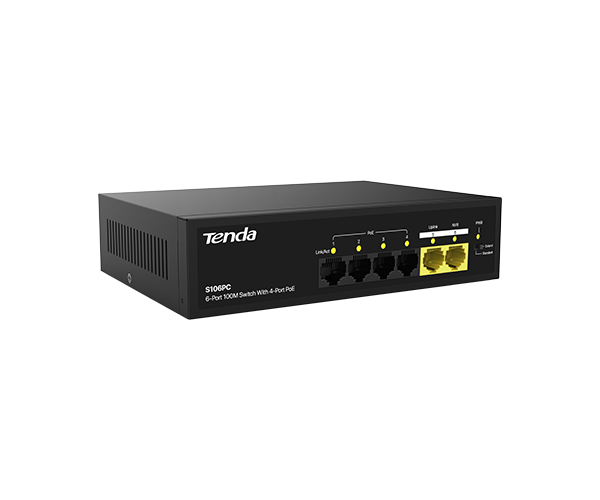 Tenda S106PC 6-Port 100M Unmanaged PoE Switch