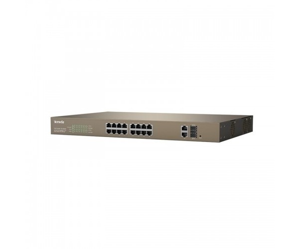 Tenda TEF1218P 16-Port 10/100Mbps + 2 Gigabit Smart PoE Switch
