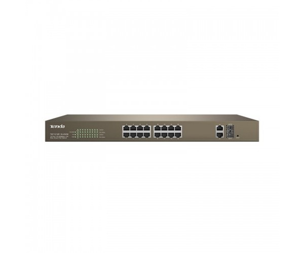 Tenda TEF1218P 16-Port 10/100Mbps + 2 Gigabit Smart PoE Switch